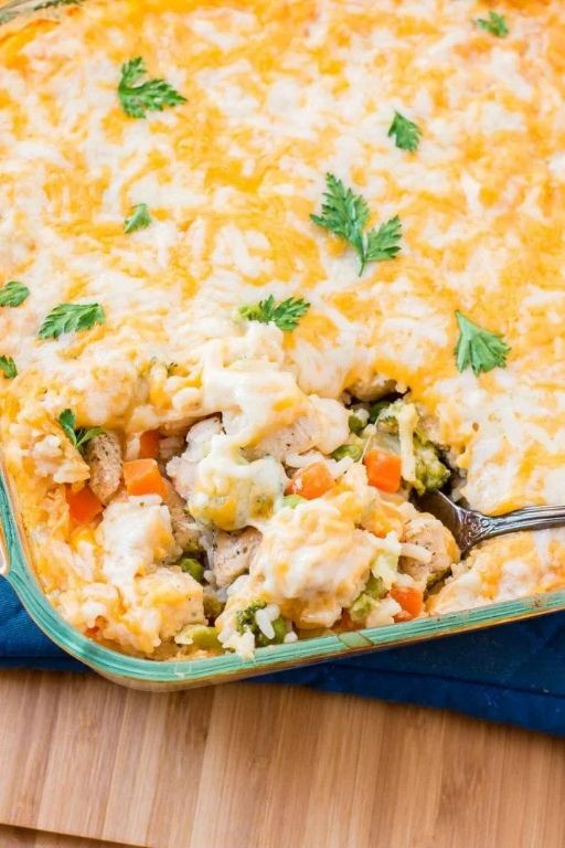 Cheesy Knorr Chicken and Rice Bake