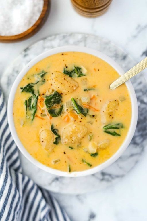Cheesy Potato Gnocchi Soup