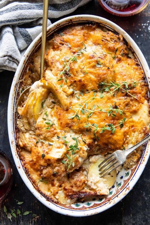 Cheesy Potato and Onion Bake
