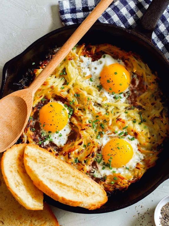 Cheesy Skillet Hash Browns