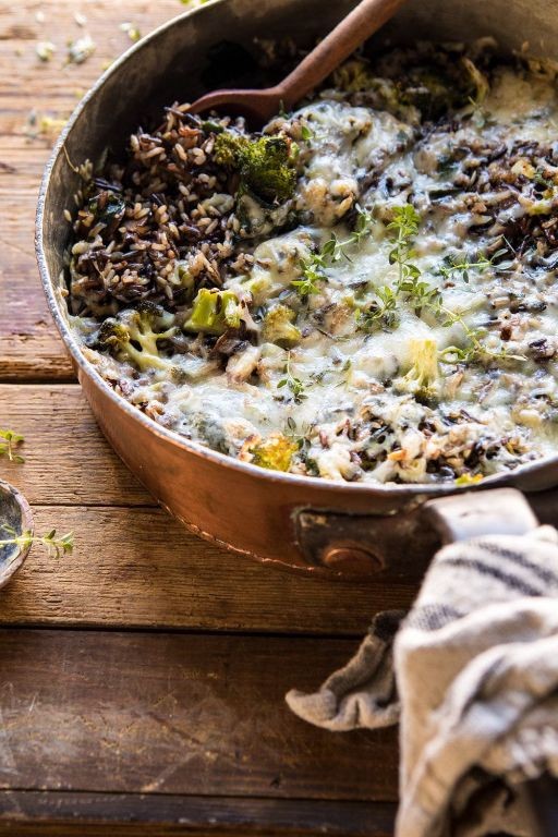 Cheesy Wild Rice and Broccoli Bake