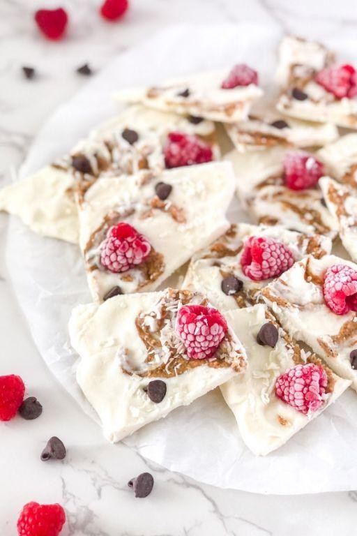 Cherry Almond Frozen Yogurt Bark