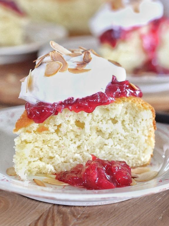 Cherry Almond Mayonnaise Cake