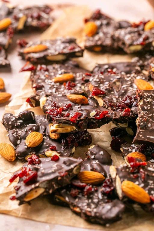 Cherry Almond Sugar-Free Chocolate Bark