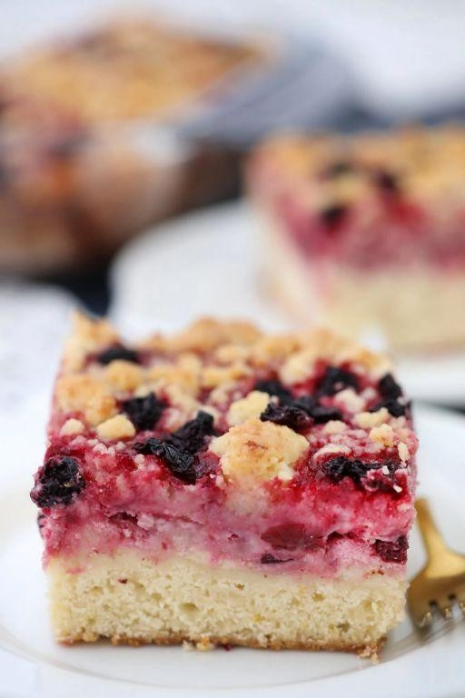 Cherry Cheesecake Crumb Cake
