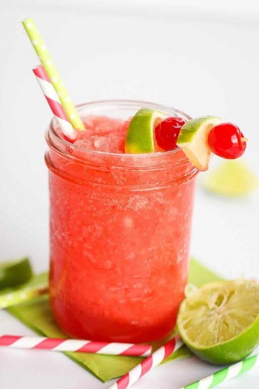 Cherry Limeade Slush Cocktail
