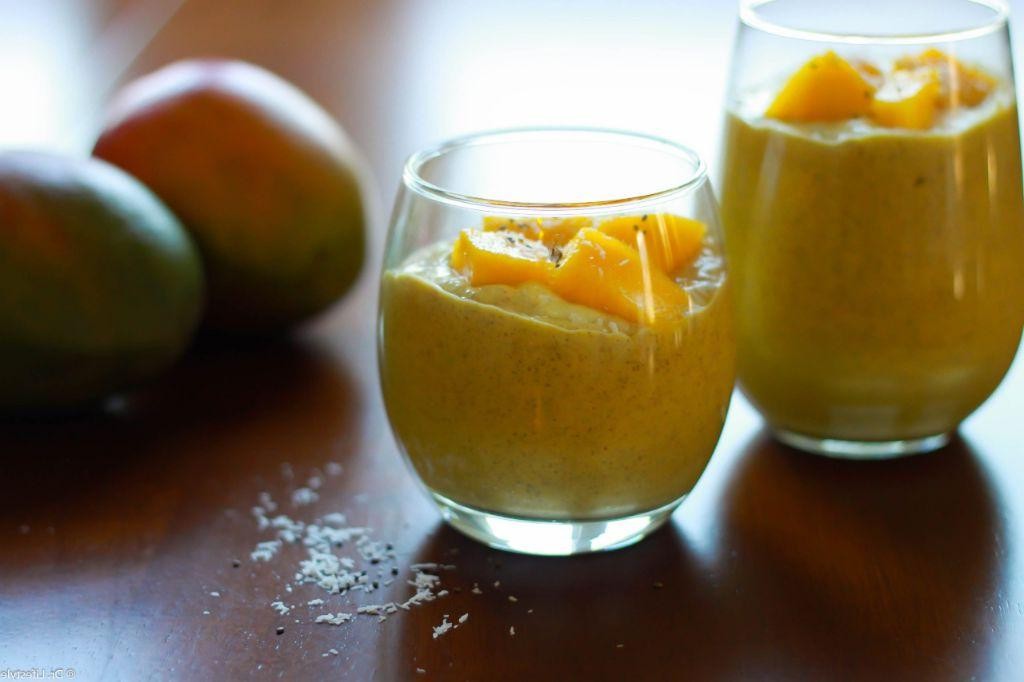 Chia Seed Mango Lassi for Extra Fiber