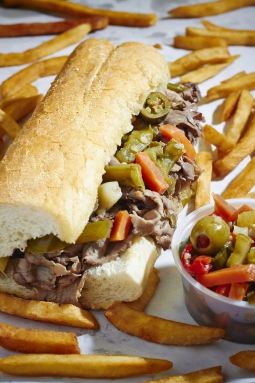 Chicago Beef Sandwich with Hot Giardiniera Relish