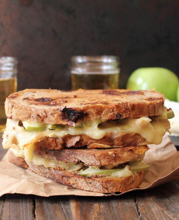 Chicken Apple Sausage and Brie Grilled Cheese
