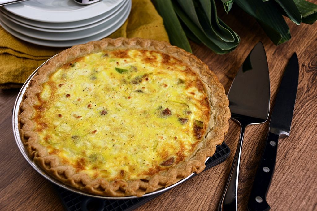 Chicken Apple Sausage and Cheddar Quiche