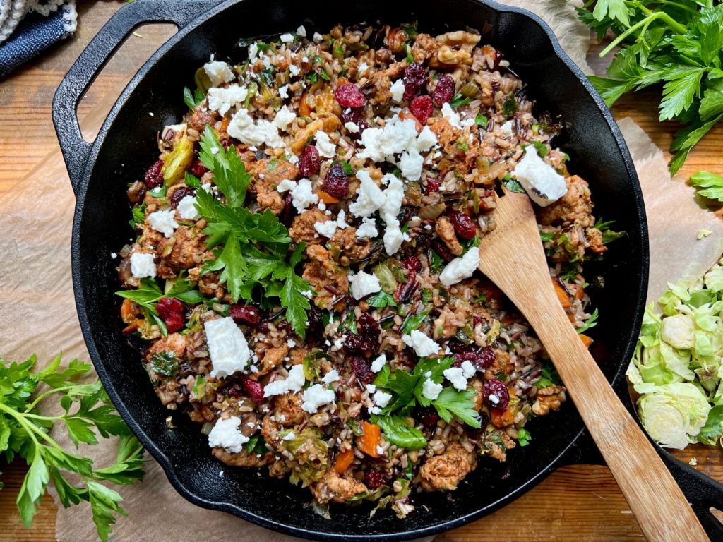 Chicken Apple Sausage and Wild Rice Pilaf