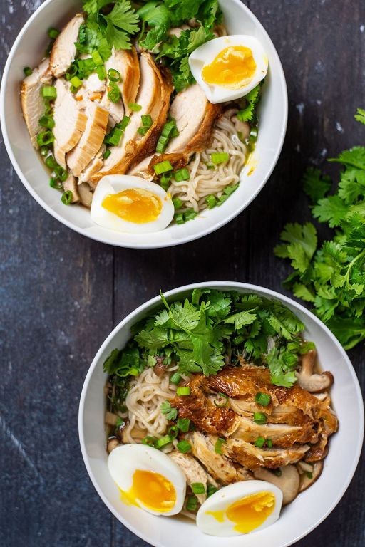 Chicken Back Ramen with Soft-Boiled Eggs