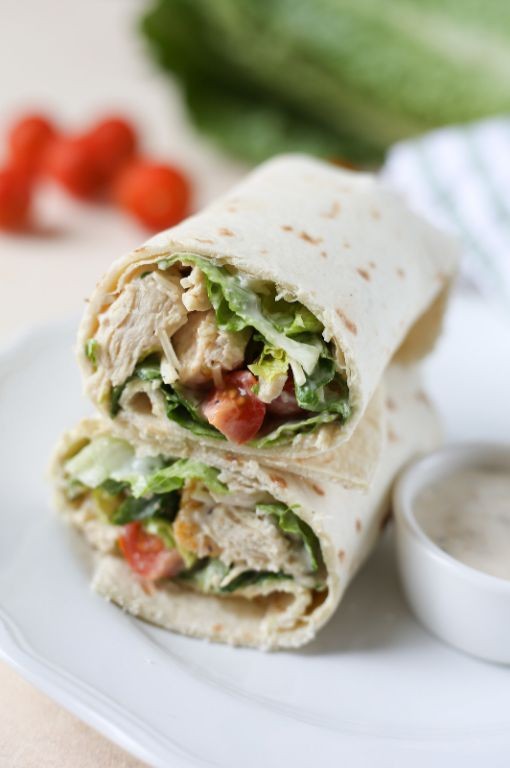 Chicken Caesar Salad Crescent Roll Wraps