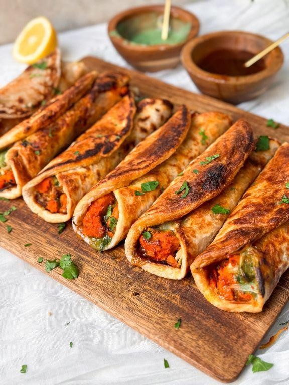 Chicken Chilli Parotta Roll