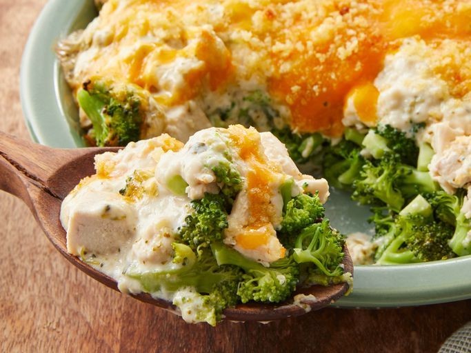 Chicken Divan with Broccoli and Cheese Sauce