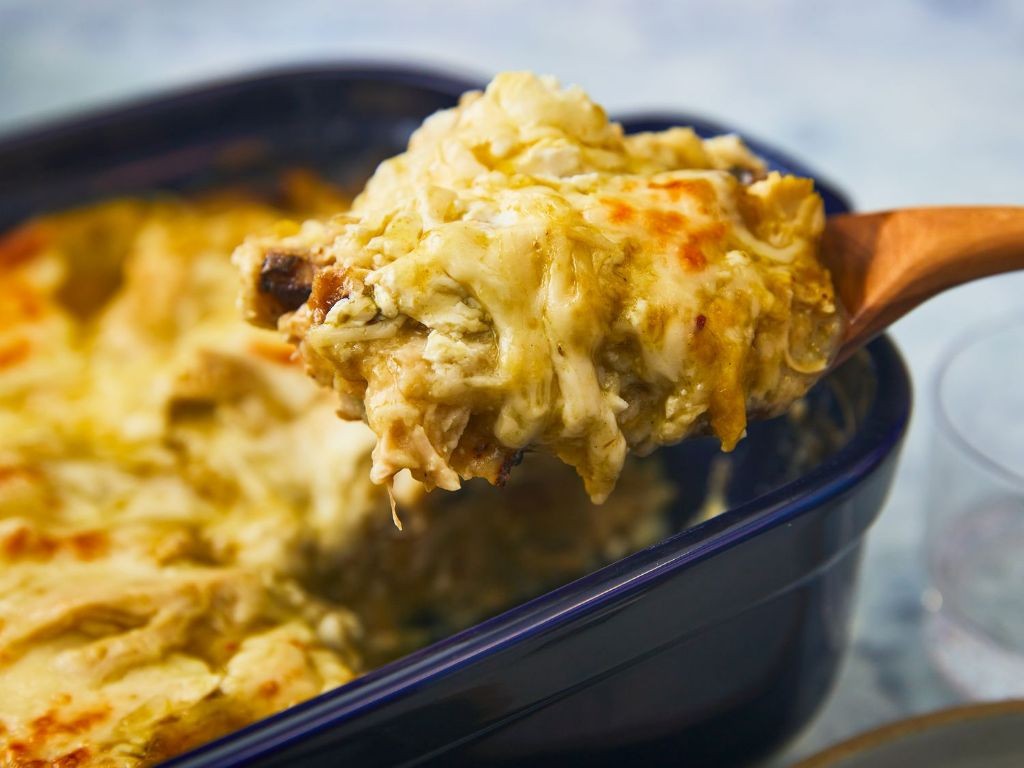 Chicken Enchilada Casserole with Green Chiles