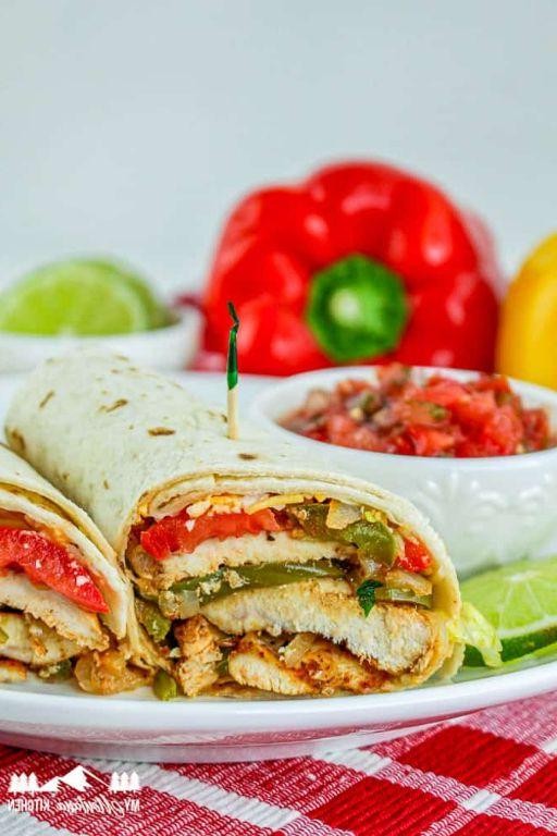 Chicken Fajita Wrap with Peppers