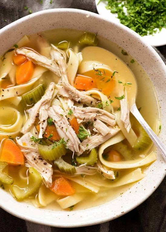 Chicken Noodle Soup with Homemade Broth