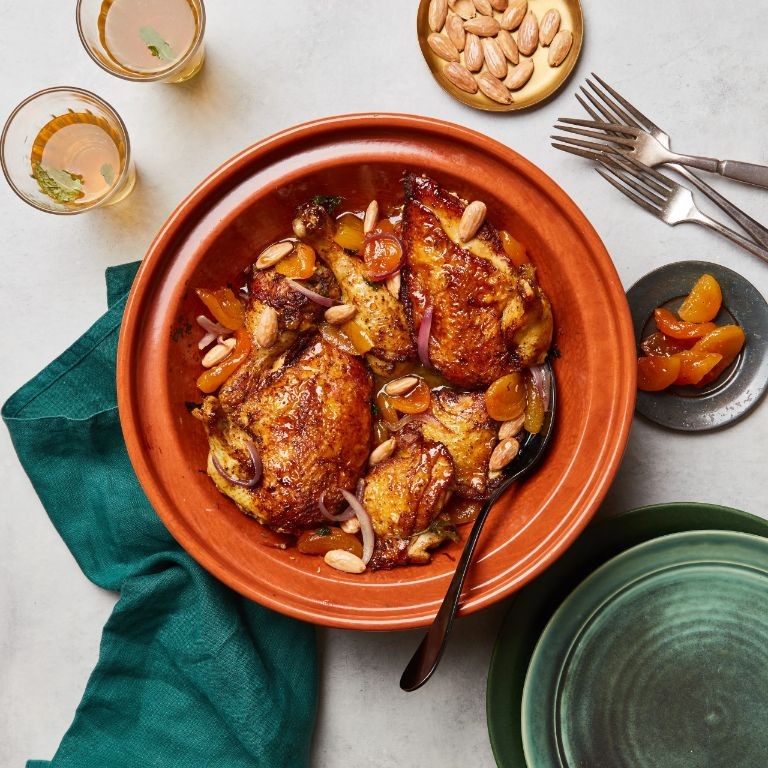 Chicken Tagine with Apricots and Almonds