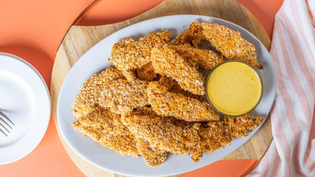 Chicken Tempura with Honey Mustard Dip