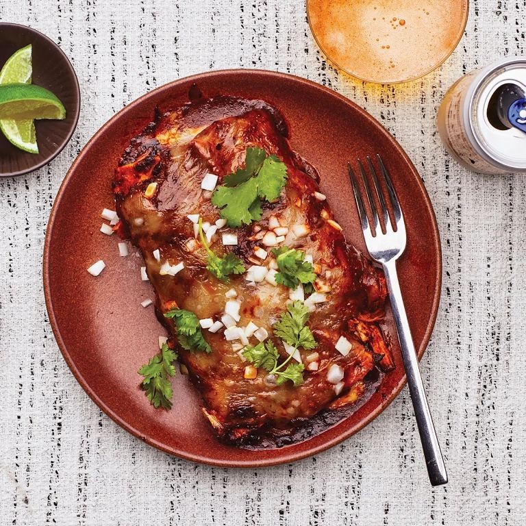 Chicken Thigh Enchiladas with Red Mole