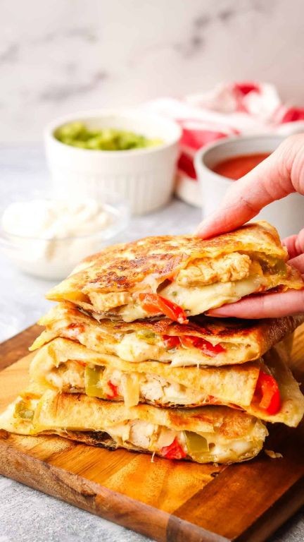 Chicken Thigh Quesadillas with Oaxaca Cheese