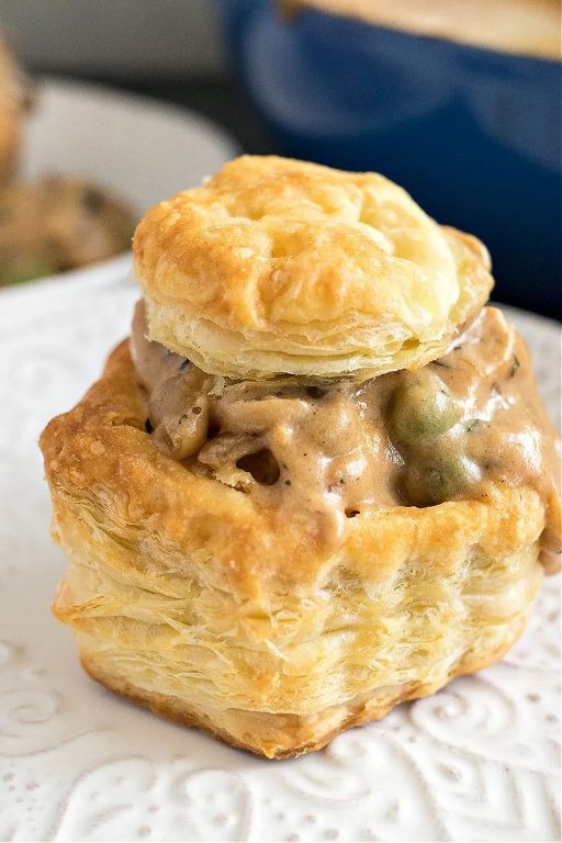 Chicken a la King with Buttery Pastry Shells