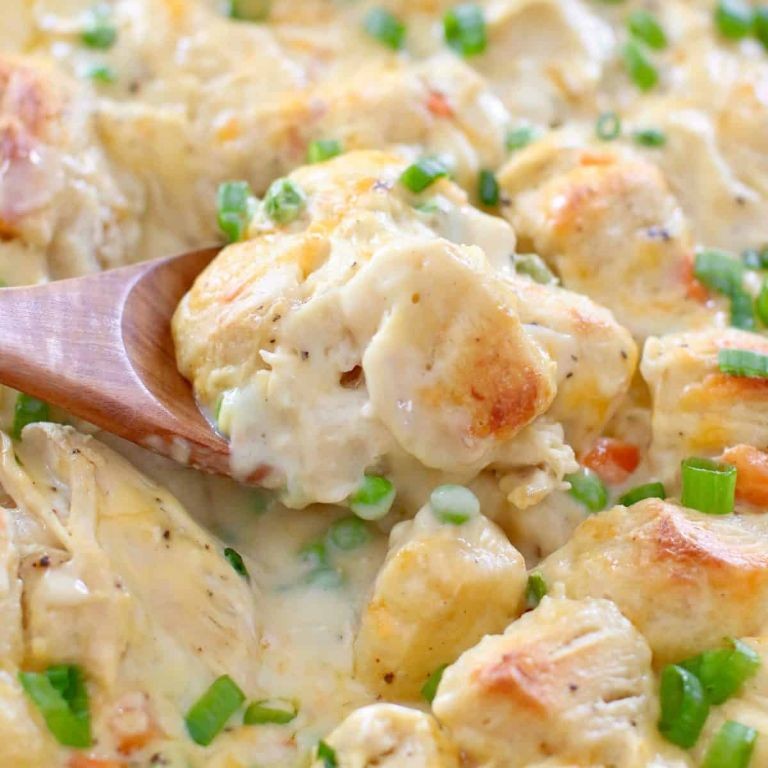 Chicken and Biscuit Casserole with Peas