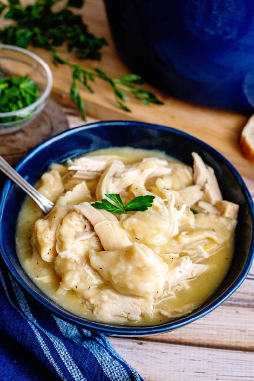 Chicken and Dumplings with Flaky Biscuit Topping