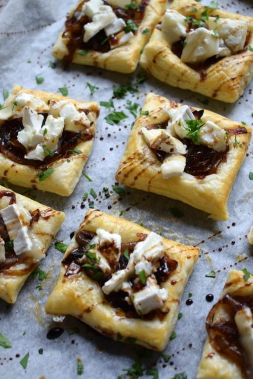 Chicken and Goat Cheese Tart with Caramelized Onions