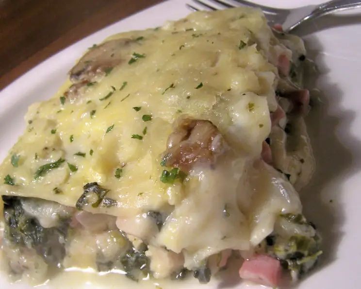 Chicken and Ham Lasagna with Béchamel Sauce