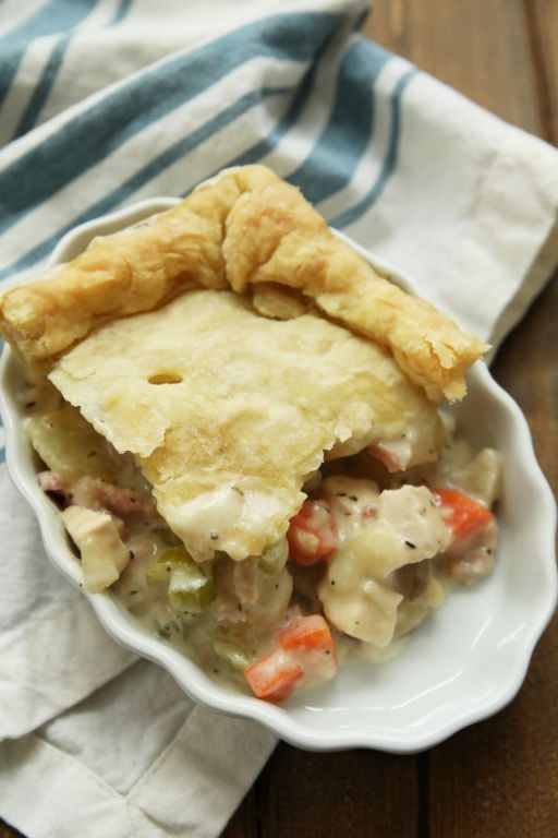 Chicken and Ham Pot Pie with Flaky Crust