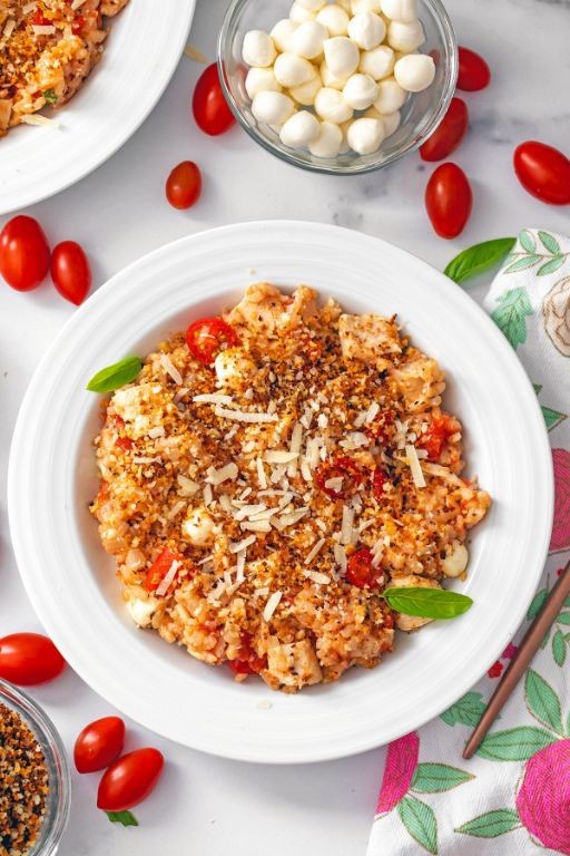 Chicken and Ham Risotto with Parmesan Cheese