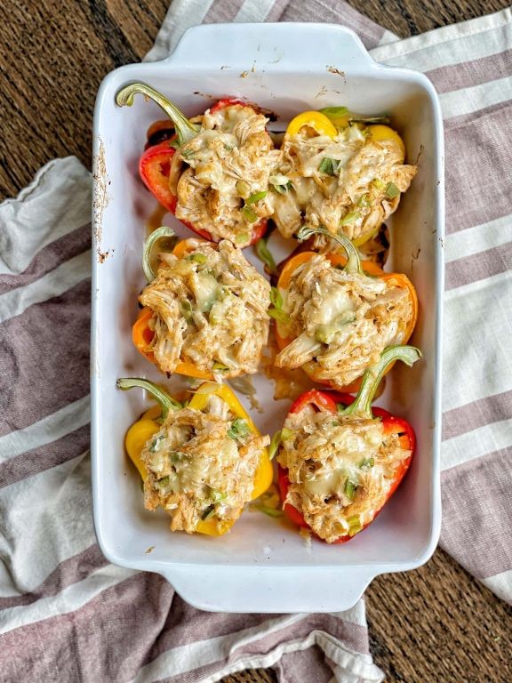 Chicken and Ham Stuffed Bell Peppers