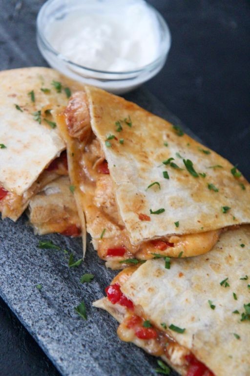 Chicken and Mozzarella Quesadillas