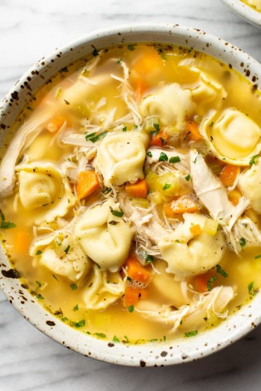 Chicken and Mozzarella Tortellini Soup