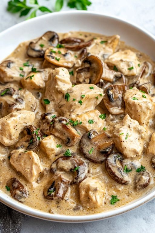 Chicken and Mushroom Stroganoff
