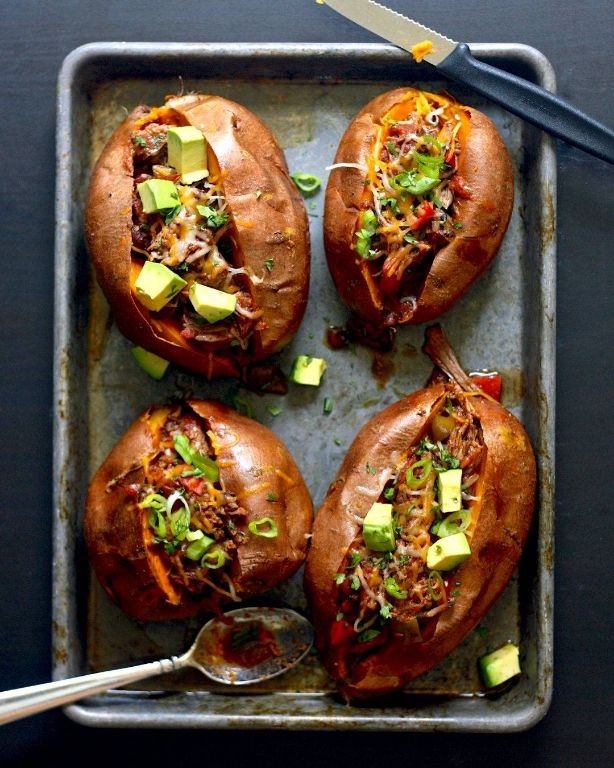 Chili-Stuffed Sweet Potatoes