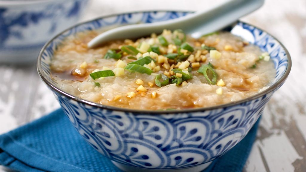 Chinese Cabbage and Chicken Congee