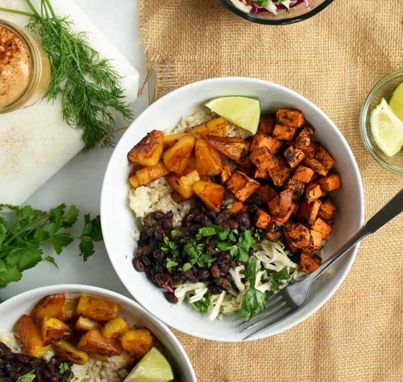 Chipotle Sweet Potato and Black Bean Grill Basket