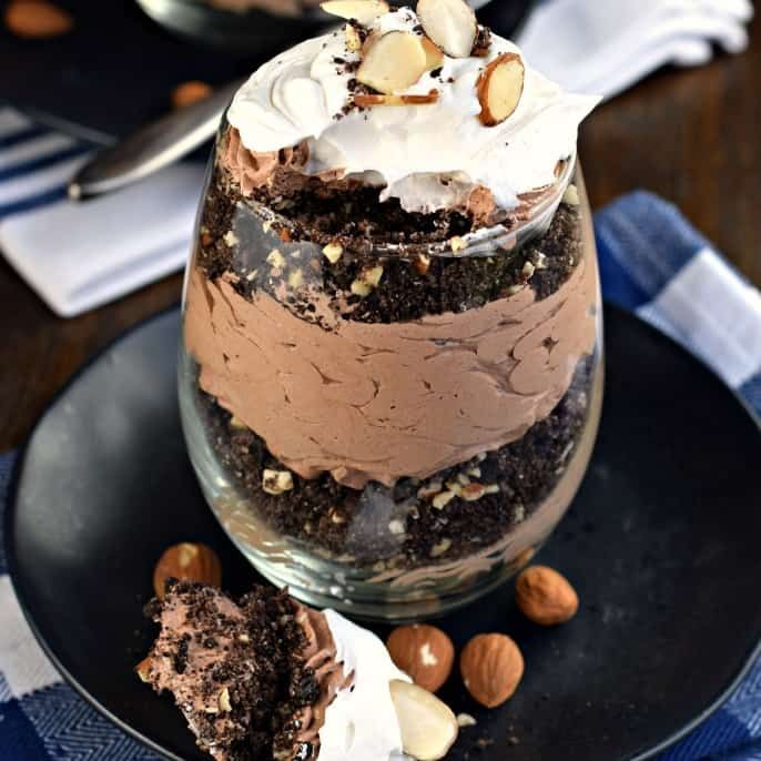 Chocolate Almond Crunch Parfait