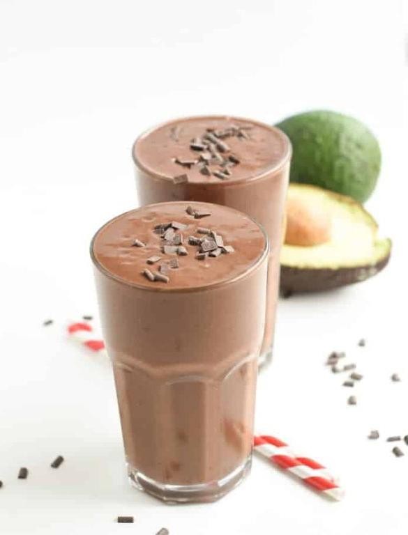 Chocolate Avocado Protein Smoothie