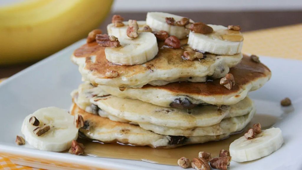 Chocolate Banana Bisquick Pancakes