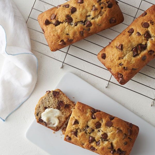 Chocolate Chip Banana Mini Loaves