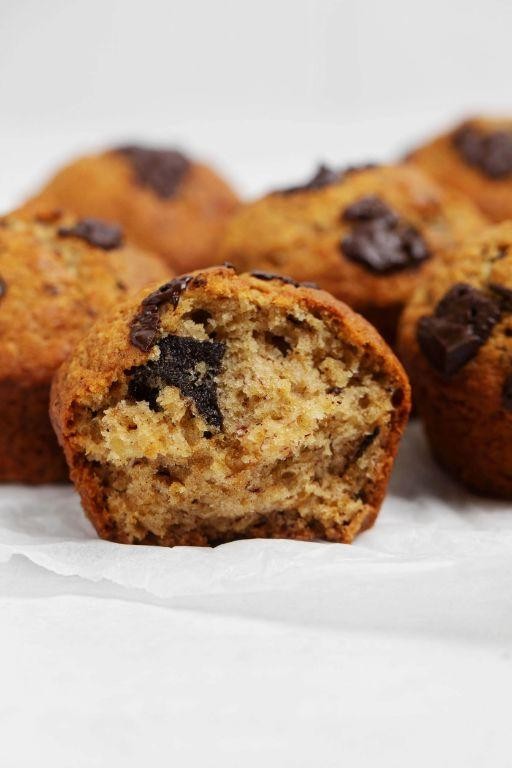 Chocolate Chip Vegan Banana Muffins