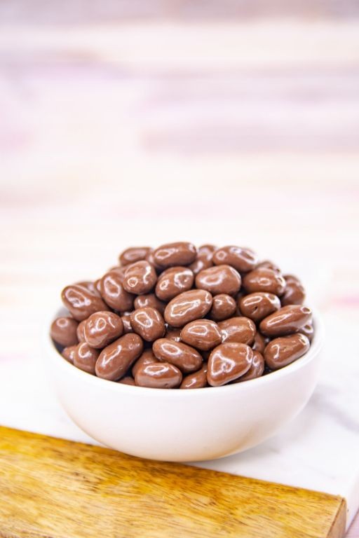 Chocolate Covered Raisins with Espresso Dust