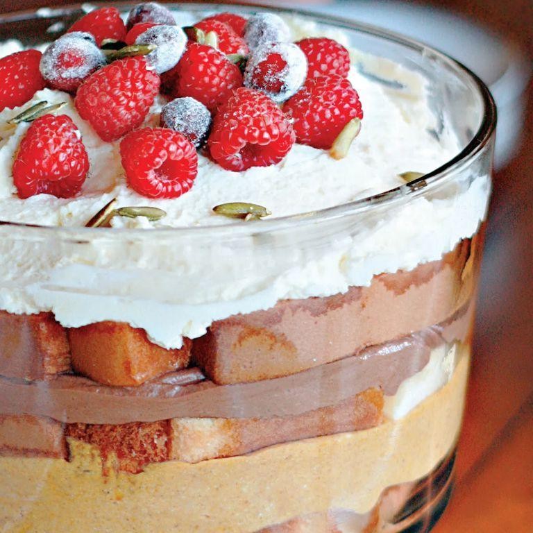 Chocolate Pumpkin Mousse Trifle