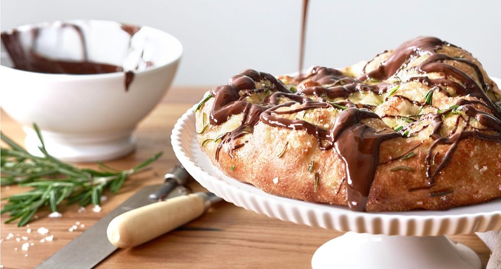 Chocolate and Rosemary Focaccia