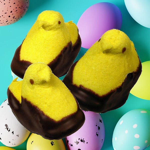 Chocolate-Covered Marshmallow Chicks