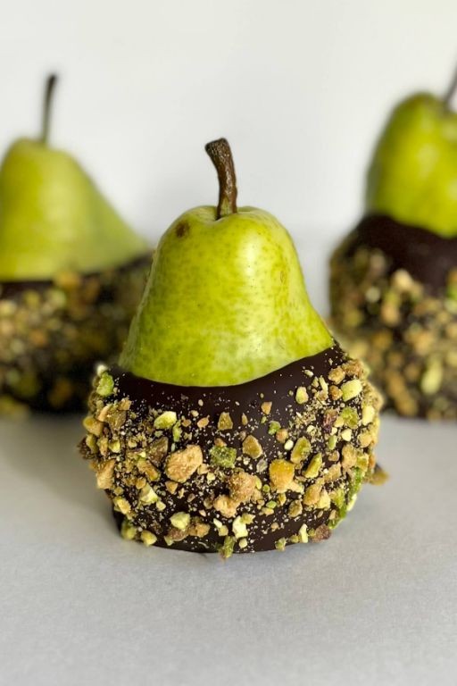 Chocolate-Dipped Pear Slices